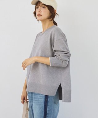 AMERICAN HOLIC バイパチクルーネックニットプルオーバー Light Gray Mixture