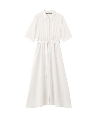 YECCA VECCA 【接触冷感】ベルト付きシャツワンピース Light Beige