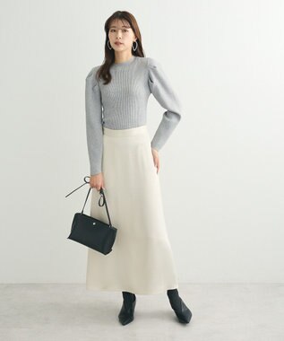 Green Parks ・ｓｗｉｎｇ　ｂｙ　ラメニットパワーショルダー Gray Mixture