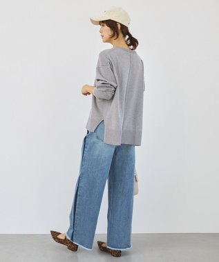 AMERICAN HOLIC バイパチクルーネックニットプルオーバー Light Gray Mixture