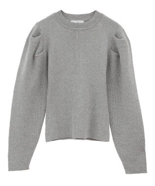 Green Parks ・ｓｗｉｎｇ　ｂｙ　ラメニットパワーショルダー Gray Mixture