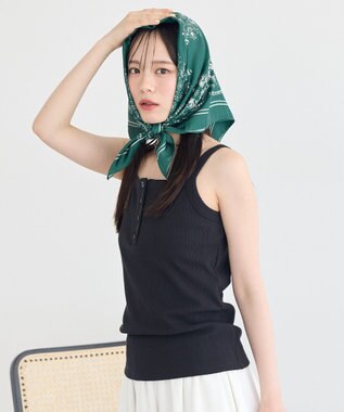 earth music&ecology ヘンリーネックキャミソール Black