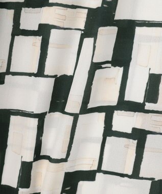 23区 S 【洗える】ARGENTI コラージュプリント ワンピース ブラック系