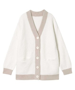  カラーブロッキング カーディガン