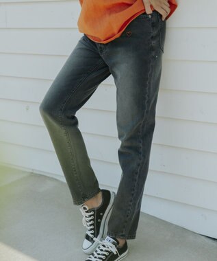 OP／FILA 【OP】刺繍付き美脚シルエットデニム