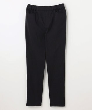 ANY L 【洗濯機可/ウエストゴム/ストレッチ/裏起毛】エブリデイベーシックデイリーパンツ ブラック