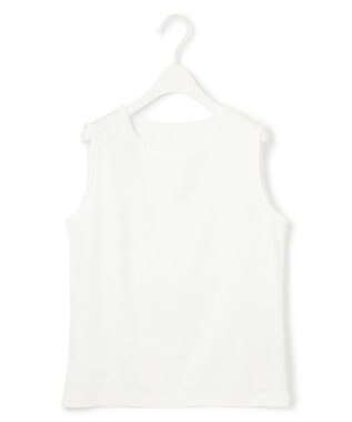 ICB L 【洗える】 コットンリヨセルスムース ノースリーブインナー オフホワイト系