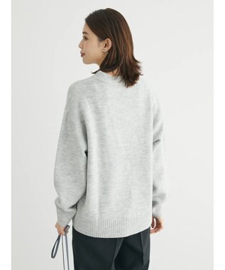 Green Parks ｆｕｗａっとメランジ前後差ニットプルオーバー Light Gray