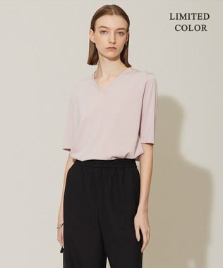 ICB 【WEB限定カラーあり・接触冷感・UVケア・洗える】 シンセティックハイゲージ 半袖ニット ピンク系［WEB限定］