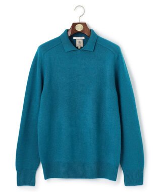 J.PRESS MEN ポロカラー カシミヤニット グリーン系