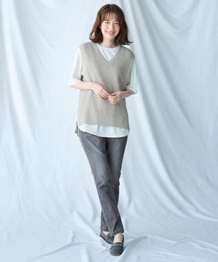 ANY 【ウエストゴム/ストレッチ】ウルトライージーデニムパンツ グレー