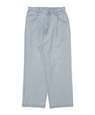 WEGO 【ユニセックス着用ITEM/SMLサイズ展開】ルーズテーパードデニムパンツ デニム淡色