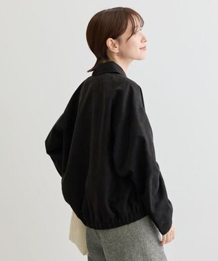 Green Parks ステンカラースウェード調ブルゾン Black