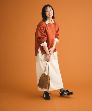 Green Parks イージーケアアソートシャツチュニック Beige