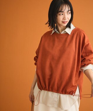 Green Parks イージーケアアソートシャツチュニック Beige