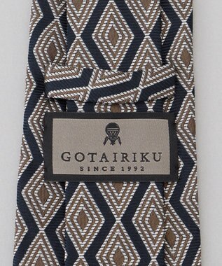 GOTAIRIKU GOTAIRIKU別注【日本製】シルク ネクタイ_ダイヤ柄 ネイビー系8