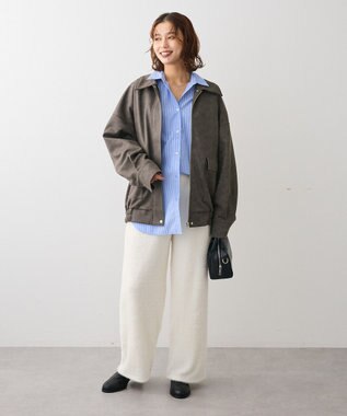 Green Parks イージーケアアソートシャツチュニック Sax