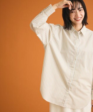 Green Parks イージーケアアソートシャツチュニック Beige