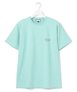 J.PRESS YORK STREET 【UNISEX】フロント＆バックプリント Tシャツ ピーコックグリーン系
