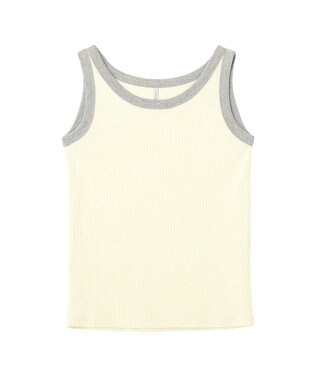 AMERICAN HOLIC バイカラーテレコタンクトップ Light Yellow
