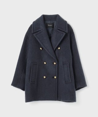 GRACE CONTINENTAL モヘヤシャギーPコート ネイビー