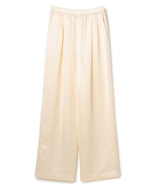 BEIGE， CYANO / サテン イージーワイドパンツ Ecru