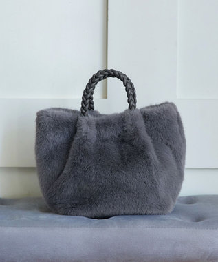 Tiaclasse 三つ編みハンドルファーバッグ