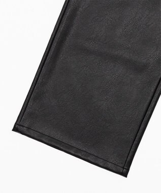 WEGO PUタックワイドトラウザー ブラック
