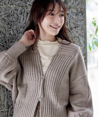 Tiaclasse 【安田美沙子さん着用・選べる4type】ハイネックカットソートップス シアーベージュ