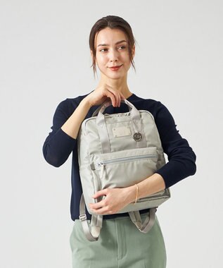 LA BAGAGERIE 10ポケット持ち手付きリュック グレー