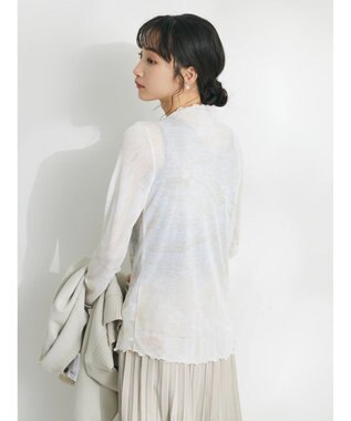 CRAFT STANDARD BOUTIQUE プリント柄スタンドネックプルオーバー Beige