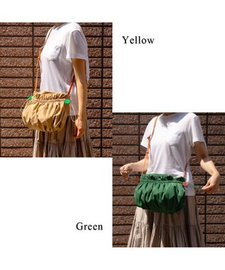 tsumori chisato CARRY ギャザー ショルダーバッグ イエロー
