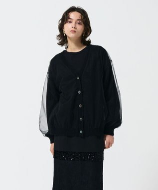 GRACE CONTINENTAL オーバーチュールニットカーディガン ブラック