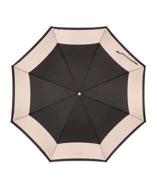 MOONBAT 【耐風】FURLA 長傘 カラーボーダー 日本製 ブラック