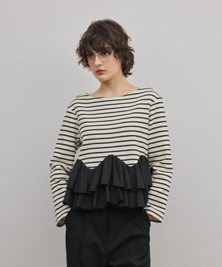 GRACE CONTINENTAL タフタフリルカットトップ