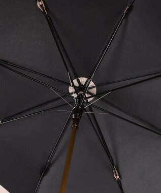 MOONBAT 【耐風】FURLA 長傘 カラーボーダー 日本製 ブラック