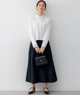 組曲 S エアリーシャーティング オーバーシャツ ホワイト系