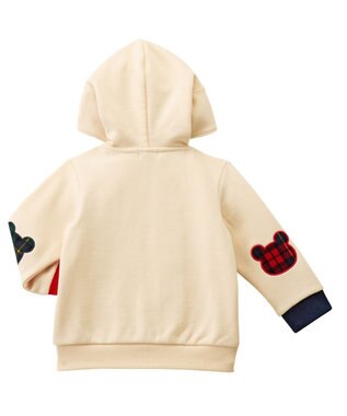 MIKI HOUSE HOT BISCUITS 【80-120cm】 顔ドンパーカー アイボリー