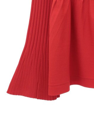 Green Parks ペプラムニットカーディガン Red