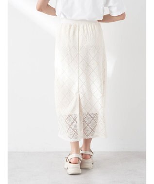 earth music&ecology モチーフナロースカート Ivory