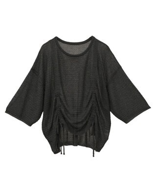 Green Parks ・ＥＬＥＮＣＡＲＥ　ＤＵＥ　シャーリングシアーニット Black