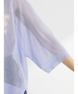 Green Parks シアーロゴニットプルオーバー Blue