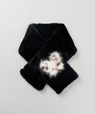 AURORA 【 ANNA SUI（アナ スイ）】バタフライエコファー差込マフラー(WASH)