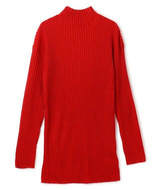 uncrave シアーストライプニット タートルトップス レッド