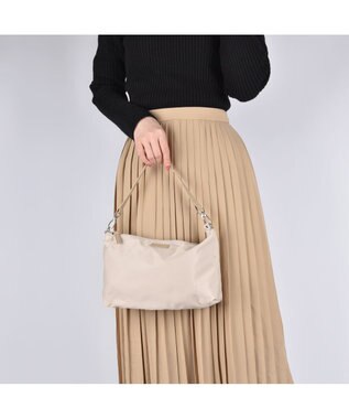 Y'SACCS ポーチ付きドットジャカードトート アイボリー