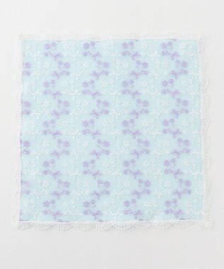 TOCCA FLORET TULLELACE TOWELCHIEF タオルハンカチ スカイブルー系