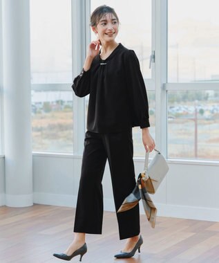 Tiaclasse 【ダブルクロス】ワイドパンツ ブラック