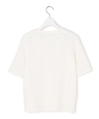 23区 【先行予約】リンクルレースジャージー 5分袖 TEE ホワイト系