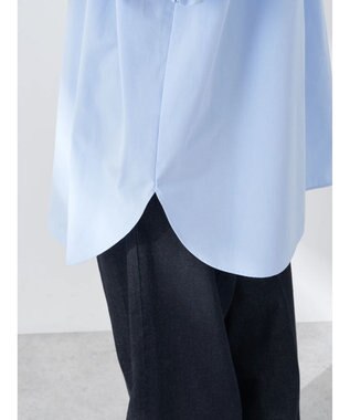 earth music&ecology パフスリーブチュニックブラウス Sax