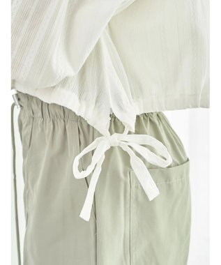 earth music&ecology ＳＥＴ２点ドビーショートブラウス＋キャミワンピース Beige